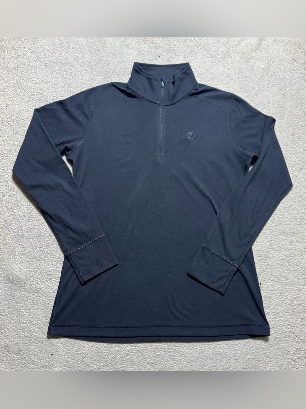 Fjallraven 1/4 Zip Mens Small Black Abisko Fleece Mock Neck Long Sleeve Pullover
